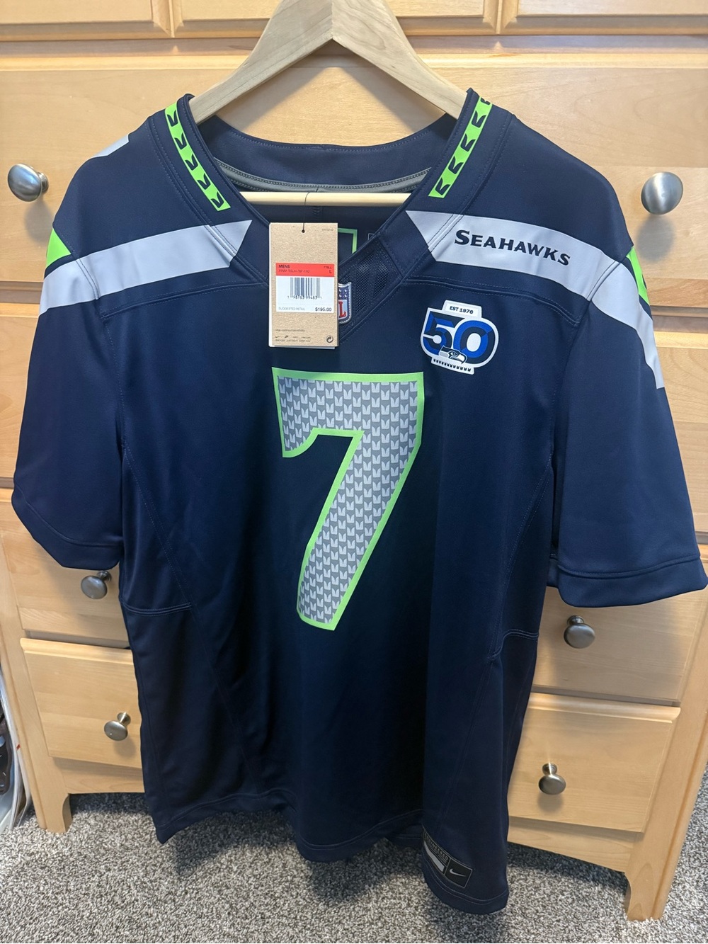 Seattle Seahawks Smith Jersey 50th season path Nike vapor limited NWT